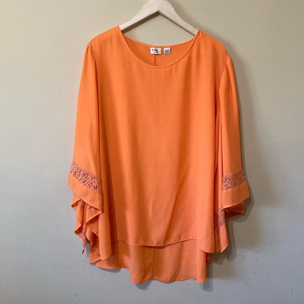 Cato Bell Sleeve High Low Top